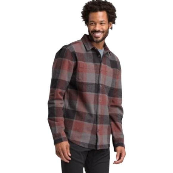 {Prana} The Brayden Long Sleeve Flannel Shirt in Gravel - Picture 15 of 16